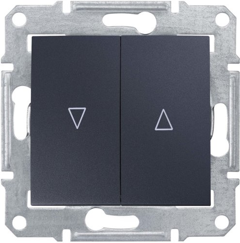 Выключатель жалюзи без рамки Schneider Electric Sedna 2-кл. графит картинка